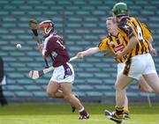 18 September 2005; Kenneth Burke, Galway, is tackled by Kilkenny's John Tennyson and Donnacha Cody, (4). Erin All-Ireland U21 Hurling Final, Galway v Kilkenny, Gaelic Grounds, Limerick. Picture credit; Damien Eagers / SPORTSFILE