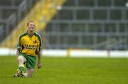 16 September 2005; Colm Cooper does some stretching exercises during a Kerry squad training session ahead of the All-Ireland Football Final. Fitzgerald Stadium, Killarney, Co. Kerry. Picture credit; Brendan Moran / SPORTSFILE