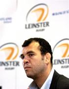 21 September 2005; Head coach Michael Chieka at a Leinster Rugby Press Conference to announce that Leinster's Heineken cup matches will be played in the RDS, Dublin. RDS, Dublin. Picture credit; Pat Murphy / SPORTSFILE