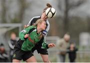16 March 2014; Rebecca Creagh, Raheny United, in action against Chloe Mustaki, Peamount United. Bus Éireann Women's National League, Peamount United v Raheny United, Greenogue, Newcastle, Dublin. Picture credit: Piaras Ó Mídheach / SPORTSFILE