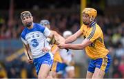 16 March 2014; Cian Dillon, Clare, in action against Maurice Shanahan, Waterford. Allianz Hurling League, Division 1A, Round 4, Clare v Waterford, Cusack Park, Ennis, Co. Clare. Picture credit: Ray McManus / SPORTSFILE