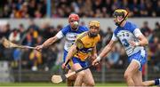 16 March 2014; Cian Dillon, Clare, in action against Seamus Prendergast, left, and Maurice Shanahan, Waterford. Allianz Hurling League, Division 1A, Round 4, Clare v Waterford, Cusack Park, Ennis, Co. Clare. Picture credit: Ray McManus / SPORTSFILE