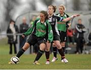 16 March 2014; Dora Gorman, Peamount United, in action against Julie Ann Russell, Raheny United. Bus Éireann Women's National League, Peamount United v Raheny United, Greenogue, Newcastle, Dublin. Picture credit: Piaras Ó Mídheach / SPORTSFILE