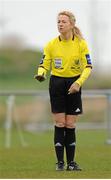 16 March 2014; Paula Brady, referee. Bus Éireann Women's National League, Peamount United v Raheny United, Greenogue, Newcastle, Dublin. Picture credit: Piaras Ó Mídheach / SPORTSFILE