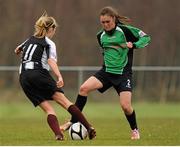 16 March 2014; Jessica Gargan, Peamount United, in action against Siobhan Killeen, Raheny United. Bus Éireann Women's National League, Peamount United v Raheny United, Greenogue, Newcastle, Dublin. Picture credit: Piaras Ó Mídheach / SPORTSFILE