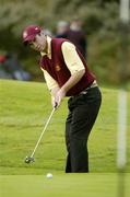 16 September 2005; Brian O'Connor, Hermitage Golf Club, watches his putt on the 7th green during the Senior Cup Semi-Final. Bulmers Cups and Shields Finals, Rosslare Golf Club, Rosslare, Wexford. Picture credit; Ray McManus / SPORTSFILE