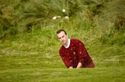 15 September 2005; Pat McNamara, Castletroy Golf Club, plays from a bunker on the 17th during the Pierce Purcell Shield Final. Bulmers Cups and Shields Finals, Rosslare Golf Club, Rosslare, Wexford. Picture credit; Ray McManus / SPORTSFILE