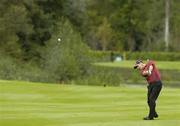 17 September 2005; Padraig Harrington, plays his second shot from the 4th fairway during the Irish PGA Championship at the Irish PGA National. Palmerstown House, Johnston, Co. Kildare. Picture credit; Matt Browne / SPORTSFILE