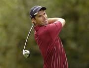 17 September 2005; Padraig Harrington, watches his drive from the 2nd tee box during the Irish PGA Championship at the Irish PGA National. Palmerstown House, Johnston, Co. Kildare. Picture credit; Matt Browne / SPORTSFILE