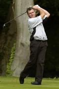 17 September 2005; Stephen Hamill, Lisburn Golf Club, watches his drive from the 2nd tee box during the Irish PGA Championship at the Irish PGA National. Palmerstown House, Johnston, Co. Kildare. Picture credit; Matt Browne / SPORTSFILE