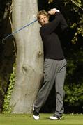 18 September 2005; Neil Manchip, watches his tee shot from the 2nd tee box during the Irish PGA National. Palmerstown House, Johnston, Co. Kildare. Picture credit; Matt Browne / SPORTSFILE
