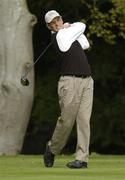 17 September 2005; David Higgins, Waterville Golf Club, watches his tee shot from the 2nd tee box during the Irish PGA Championship at the Irish PGA National. Palmerstown House, Johnston, Co. Kildare. Picture credit; Matt Browne / SPORTSFILE
