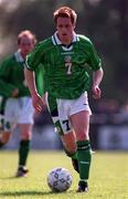 27 April 1999; Alan Maybury of Republic of Ireland during the U21 International friendly match between Republic of Ireland and Sweden at Birr Town FC in Birr, Offaly. Photo By Brendan Moran/Sportsfile