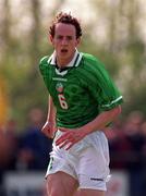 27 April 1999; Andrew O'Brien of Republic of Ireland during the U21 International friendly match between Republic of Ireland and Sweden at Birr Town FC in Birr, Offaly. Photo By Brendan Moran/Sportsfile