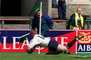 1 May 1999; Anthony Horgan of Cork Constitution goes over to score an early try during the AIB League Rugby Final match between Garryowen and Cork Constitution at Lansdowne Road in Dublin. Photo by Matt Browne/Sportsfile