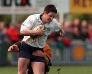27 April 1999; Brian O'Meara of Cork Constitution is tackled by Martyn Steffert of Buccaneers during the  AIB All-Ireland League Division 1 Semi-Final match between Cork Constitution and Buccaneers at Temple Hill in Cork. Photo by Matt Browne/Sportsfile