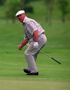 14 May 1999; Christy O'Connor Junior reacts to his chip for a birdie on the 6th hole during the AIB Irish Senior Open at Mount Juliet Golf Club in Thomastown, Kilkenny. Photo by Matt Browne/Sportsfile