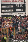 2 May 1999; A general view of the scoreboard during the Church & General National Hurling League Division 1 Semi-Final match between Clare and Tipperary at the Gaelic Grounds in Limerick. Photo by Damien Eagers/Sportsfile