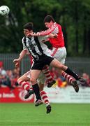 2 May 1999; Colin Hawkins of St Patrick's Athletic in action against Stephen Fox of Bray Wanderers during the Harp Lager National League Premier Division match between St Patrick's Athletic and Bray Wanderers at Richmond Park in Dublin. Photo by Ray Lohan/Sportsfile