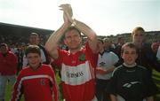 2 May 1999; Declan Daly of Cork City salutes the crowd at the Shed end following the Harp Lager National League Premier Division match between Cork City and Shamrock Rovers at Turner's Cross in Cork. Photo by Matt Browne/Sportsfile