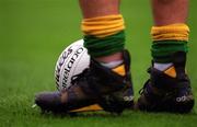 25 April 1999; A general view of football boots ahead of the Church & General National Football League Division 1 Semi-Final match between Cork and Meath at Croke Park in Dublin. Photo by Ray McManus/Sportsfile