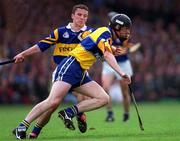 2 May 1999; Frank Lohan of Clare in action against Declan Browne of Tipperary during the Church & General National Hurling League Division 1 Semi-Final match between Clare and Tipperary at the Gaelic Grounds in Limerick. Photo by Damie Eagers/Sportsfile