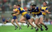 2 May 1999; James O'Connor of Clare in action against Eddie Enright of Tipperary during the Church & General National Hurling League Division 1 Semi-Final match between Clare and Tipperary at the Gaelic Grounds in Limerick. Photo by Ray McManus/Sportsfile