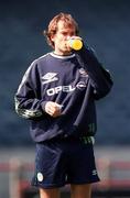 27 April 1999; Jason McAteer during a Republic of Ireland Training Session at Lansdowne Road in Dublin. Photo by Ray McManus/Sportsfile