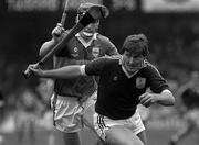 30 April 1989; Noel Lane of Galway in action against Noel Sheehy of Tipperary during the Royal Liver National Hurling League Final between Galway and Tipperary at Croke Park in Dublin. Photo by Ray McManus/Sportsfile