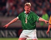28 April 1999; Steve Staunton of Republic of Ireland during the International friendly match between Republic of Ireland and Sweden at Lansdowne Road in Dublin. Photo By Brendan Moran/Sportsfile