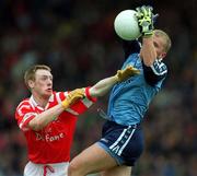 9 May 1999; Shane Ryan of Dublin in action against Philip Clifford of Cork during the Church & General National Football League Final between Cork and Dublin at Páirc Uí Chaoimh in Cork. Photo by Ray McManus/Sportsfile