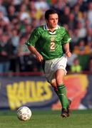 28 April 1999; Stephen Carr of Republic of Ireland during the International friendly match between Republic of Ireland and Sweden at Lansdowne Road in Dublin. Photo By Brendan Moran/Sportsfile