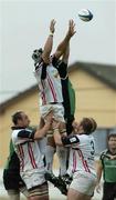 24 September 2005; Opeta Palepoi, Border Reivers, takes the ball in a lineout against Christian Short, Connacht. Celtic League 2005-2006, Group A, Connacht v Border Reivers, Sportsground, Galway. Picture credit; Matt Browne / SPORTSFILE