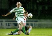 24 September 2005; Derek Tracey, Shamrock Rovers, in action against Alan Murphy, Derry City. FAI Carlsberg Cup Quarter-Final, Derry City v Shamrock Rovers, Brandywell, Derry. Picture credit: David Maher / SPORTSFILE