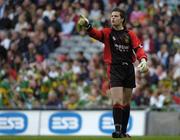 25 September 2005; Michael McAllister, Down goalkeeper. ESB All-Ireland Minor Football Championship Final, Mayo v Down, Croke Park, Dublin. Picture credit; Damien Eagers/ SPORTSFILE *** Local Caption *** Any photograph taken by SPORTSFILE during, or in connection with, the 2005 ESB All-Ireland Minor Football Final which displays GAA logos or contains an image or part of an image of any GAA intellectual property, or, which contains images of a GAA player/players in their playing uniforms, may only be used for editorial and non-advertising purposes.  Use of photographs for advertising, as posters or for purchase separately is strictly prohibited unless prior written approval has been obtained from the Gaelic Athletic Association.