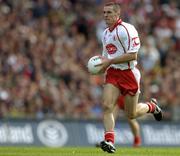 25 September 2005; Philip Jordan, Tyrone. Bank of Ireland All-Ireland Senior Football Championship Final, Kerry v Tyrone, Croke Park, Dublin. Picture credit; Brendan Moran / SPORTSFILE *** Local Caption *** Any photograph taken by SPORTSFILE during, or in connection with, the 2005 Bank of Ireland All-Ireland Senior Football Final which displays GAA logos or contains an image or part of an image of any GAA intellectual property, or, which contains images of a GAA player/players in their playing uniforms, may only be used for editorial and non-advertising purposes.  Use of photographs for advertising, as posters or for purchase separately is strictly prohibited unless prior written approval has been obtained from the Gaelic Athletic Association.