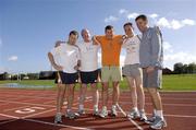 27 September 2005; Gary Owens, centre, with left to right, Dan Gilbride, Ian Bourke, Michael Connolly and Peter Vincent. Irishtown Stadium, Dublin. Picture credit: David Maher / SPORTSFILE