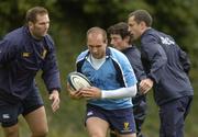 28 September 2005; Keith Gleeson in action against Ben Gissing, left, and Kieran Lewis during Leinster Rugby squad training. Old Belvedere, Anglesea Road, Dublin. Picture credit; Matt Browne / SPORTSFILE
