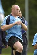 28 September 2005; Bernard Jackman stretches during Leinster Rugby squad training. Old Belvedere, Anglesea Road, Dublin. Picture credit; Matt Browne / SPORTSFILE