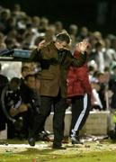 29 September 2005; A Dejected Cork City manager Damien Richardson at the end of the game after defeat to Slavia Prague. UEFA Cup, First Round, Second Leg, Cork City v Slavia Prague, Turners Cross, Cork. Picture credit: David Maher / SPORTSFILE