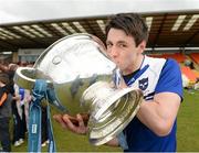 17 March 2014;  St Patrick’s Maghera captain Peter Hagan lifts the MacRory Cup. Danske Bank MacRory Cup Final, St Patrick’s Maghera v Omagh CBS, Athletic Grounds, Armagh. Picture credit: Oliver McVeigh / SPORTSFILE