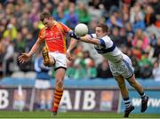 17 March 2014; Barry Moran, Castlebar Mitchels, in action against Jarlath Curley, St Vincent's. AIB GAA Football All-Ireland Senior Club Championship Final, Castlebar Mitchels, Mayo, v St Vincent's, Dublin. Croke Park, Dublin. Picture credit: Ramsey Cardy / SPORTSFILE