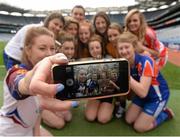 18 March 2014; The O’Connor Cup Finals weekend was launched today. Pictured at the launch are, from left, Sarah Tierney, UL, Treasa Sheridan, DKIT, Niamh Tighe, and Sarah Reynolds, both St. Patrick's College, Dublin, Grace Reilly, AIT, Aoife O'Reilly, NUI Maynooth, Danielle Morgan, Queens University Belfast, Jackie Kinch, IT Carlow, Leona Ryder, DCU, Fiona Morrissey, Mary Immaculate, Waterford, and Danielle O'Shea, Cork IT. The players will be captaining their colleges who will all be competing in the Ladies HEC competition which will act as the finale to the Queen’s GAA Festival in the Belfast College on the weekend of Friday March 21st and Saturday March 22nd. The final of the O’Connor Cup will be broadcast live on TG4 on Saturday, March 22nd at 3:30pm. Croke Park, Dublin. Picture credit: Pat Murphy / SPORTSFILE