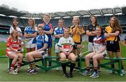18 March 2014; The O’Connor Cup Finals weekend was launched today. Pictured at the launch are, from left, Treasa Sheridan, DKIT, Danielle O'Shea, Cork IT, Sarah Reynolds and Niamh Tighe, both St. Patricks College, Dublin, Fiona Morrissey, Mary Immaculate, CO. Waterford, Grace Reilly, AIT, Aoife O'Reilly, NUI Maynooth, Danielle Morgan, Queens University Belfast, Jackie Kinch, IT Carlow, Sarah Tierney, UL, and Leona Ryder, DCU. The players will be captaining their colleges who will all be competing in the Ladies HEC competition which will act as the finale to the Queen’s GAA Festival in the Belfast College on the weekend of Friday March 21st and Saturday March 22nd. The final of the O’Connor Cup will be broadcast live on TG4 on Saturday, March 22nd at 3:30pm. Croke Park, Dublin. Picture credit: Pat Murphy / SPORTSFILE