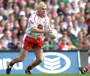 25 September 2005; Owen Mulligan, Tyrone. Bank of Ireland All-Ireland Senior Football Championship Final, Kerry v Tyrone, Croke Park, Dublin. Picture credit; Brendan Moran / SPORTSFILE *** Local Caption *** Any photograph taken by SPORTSFILE during, or in connection with, the 2005 Bank of Ireland All-Ireland Senior Football Final which displays GAA logos or contains an image or part of an image of any GAA intellectual property, or, which contains images of a GAA player/players in their playing uniforms, may only be used for editorial and non-advertising purposes.  Use of photographs for advertising, as posters or for purchase separately is strictly prohibited unless prior written approval has been obtained from the Gaelic Athletic Association.