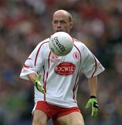 25 September 2005; Peter Canavan, Tyrone. Bank of Ireland All-Ireland Senior Football Championship Final, Kerry v Tyrone, Croke Park, Dublin. Picture credit; Brendan Moran / SPORTSFILE *** Local Caption *** Any photograph taken by SPORTSFILE during, or in connection with, the 2005 Bank of Ireland All-Ireland Senior Football Final which displays GAA logos or contains an image or part of an image of any GAA intellectual property, or, which contains images of a GAA player/players in their playing uniforms, may only be used for editorial and non-advertising purposes.  Use of photographs for advertising, as posters or for purchase separately is strictly prohibited unless prior written approval has been obtained from the Gaelic Athletic Association.