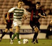 30 September 2005; Lee Roche, Shamrock Rovers, in action against Danny O'Connor, Longford Town. eircom league, Premier Division, Shamrock Rovers v Longford Town, Dalymount Park, Dublin. Picture credit: Matt Browne / SPORTSFILE