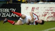 1 October 2005; Paddy Wallace, Ulster, scores his sides opening try. Celtic League 2005-2006, Group A, Leinster v Ulster, Donnybrook, Dublin. Picture credit: Damien Eagers / SPORTSFILE