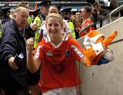2 October 2005; Bronagh O'Donnell, Armagh, celebrates after vcitory. TG4 Ladies All-Ireland Junior Football Championship Final, Sligo v Armagh, Croke Park, Dublin. Picture credit: Damien Eagers / SPORTSFILE