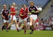 2 October 2005; Niamh Duggan, Galway, in action against Ciara Walsh, Cork. TG4 Ladies All-Ireland Senior Football Championship Final, Galway v Cork, Croke Park, Dublin. Picture credit: Damien Eagers / SPORTSFILE